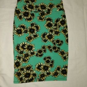 Lularoe cassie daisy skirt xs women's floral print